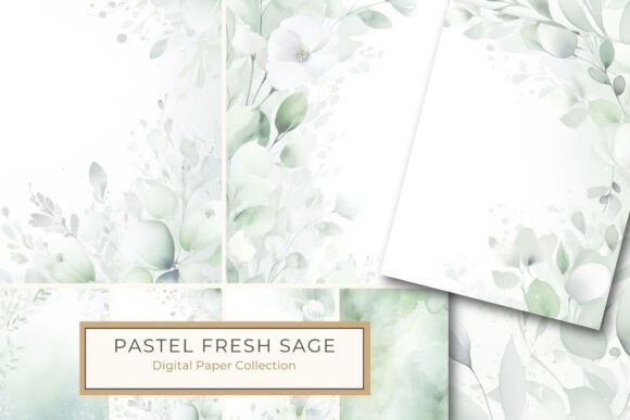 Download Watercolor Light Sage Floral Background - Background Collection