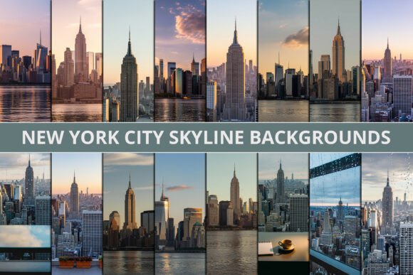 Download New York City Skyline Background Bundle - Background Collection