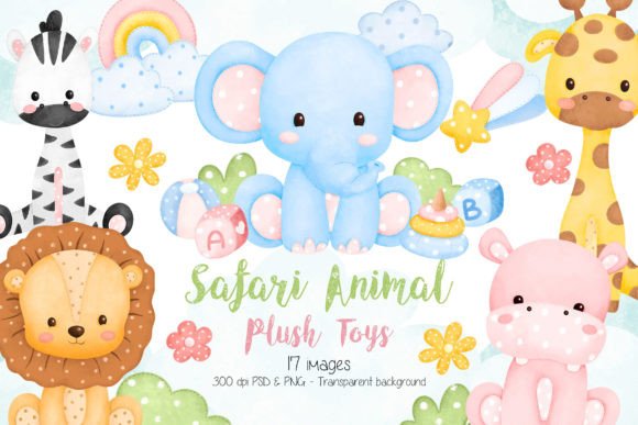 Download Safari Animal Plush Toys Clipart - Plush Collection