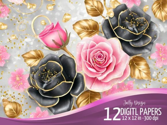 Download Luxurious Black &amp; Pink Roses Backgrounds - Background Collection